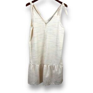 LOFT bow strap button front flounce dress NWT Size M‎